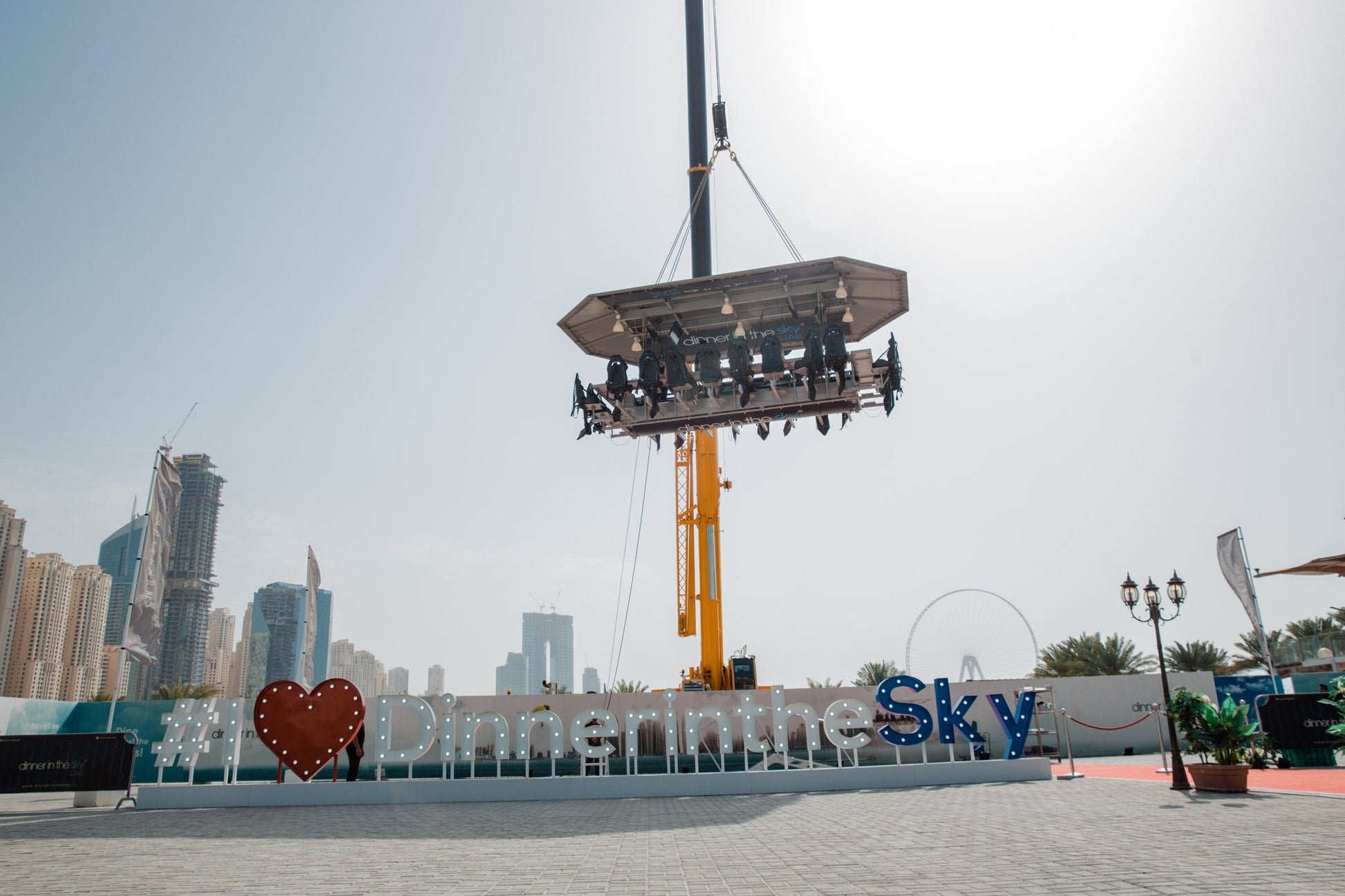 Dinner in the sky entrance View