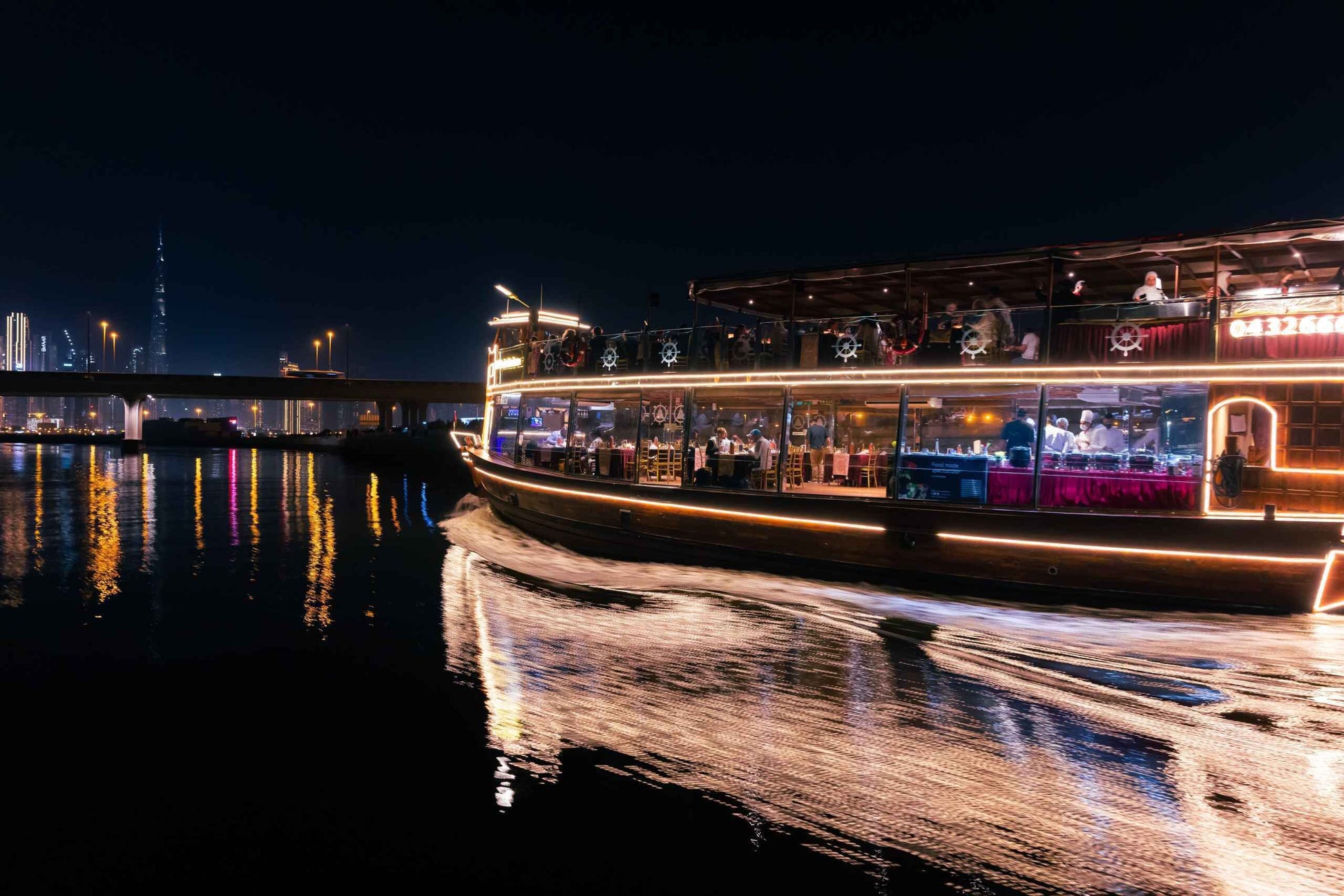 Dubai Canal Cruise dinner