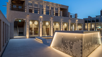 exterior night view shindagha museum