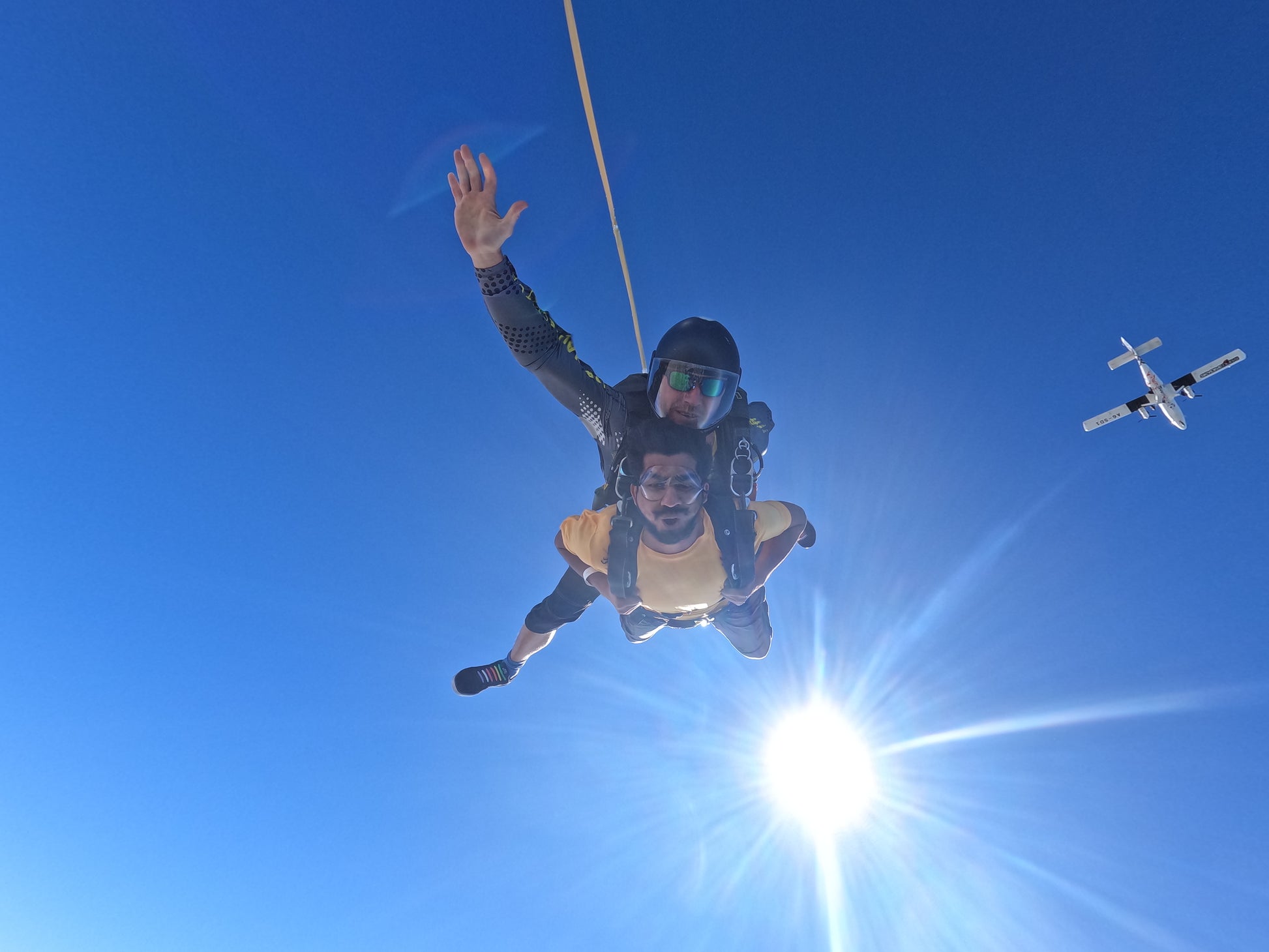 skydive over the palm