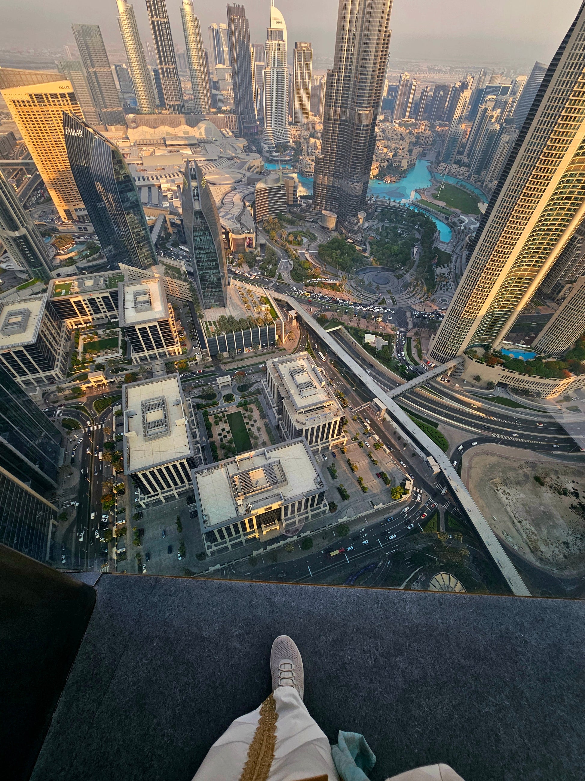 Glass bridge sky views-Dubai